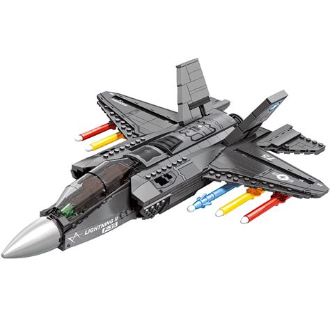 HI-Reeke Aircraft Model Building Block Set F-35 Lightning II Military ...