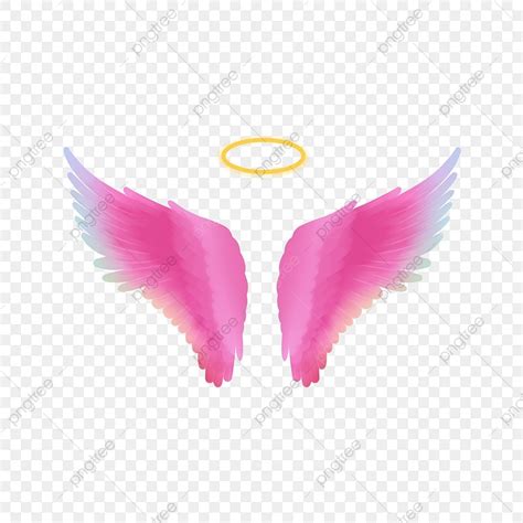 Pink Angel Wings White Transparent, Pink Colorful Romantic Angel Wings ...