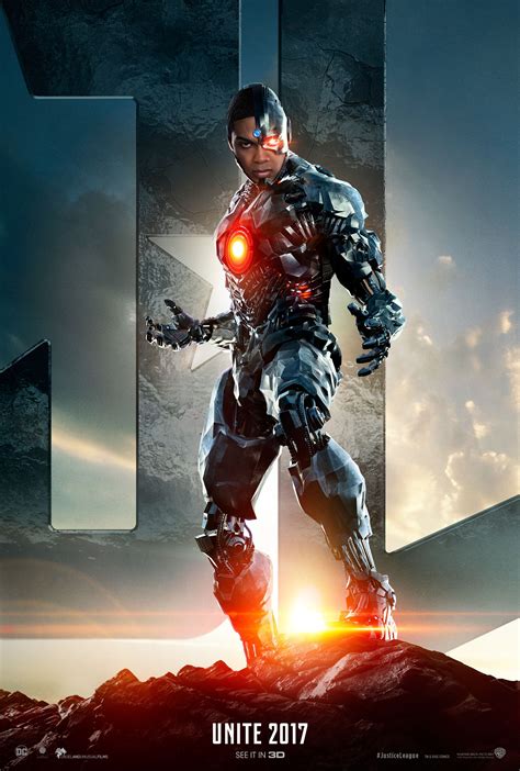 Justice League (2017) Poster - Ray Fisher as Cyborg - Justice League ...