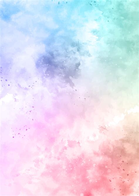 Pastel rainbow coloured watercolour texture background 16763086 Vector ...