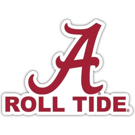 Alabama Crimson Tide Roll Tide Vinyl Decal Sticker 10 Inch, 10 Inch ...