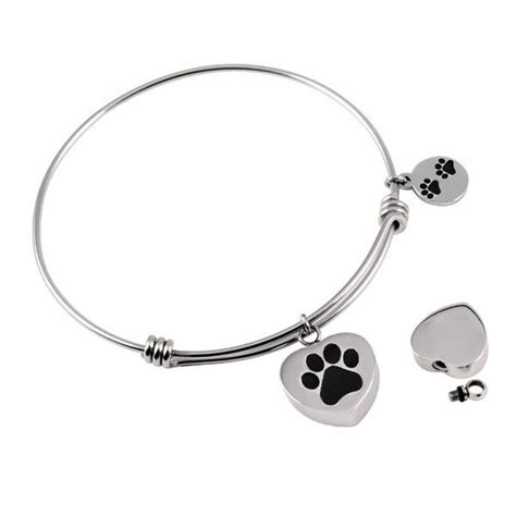 Pet Memorial Jewelry Cremation Bracelets Stainless Steel Adjustable ...