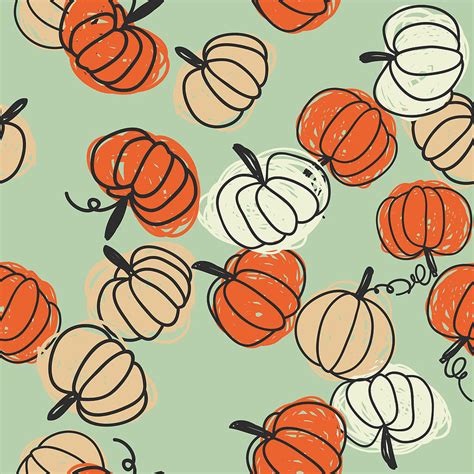 Seamless pattern with pumpkins. Beautiful background for Thanksgiving ...