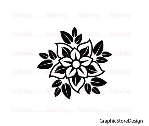 Flower Svg, Flower Silhouette Svg, Flower Silhouette, Flower Shaped ...