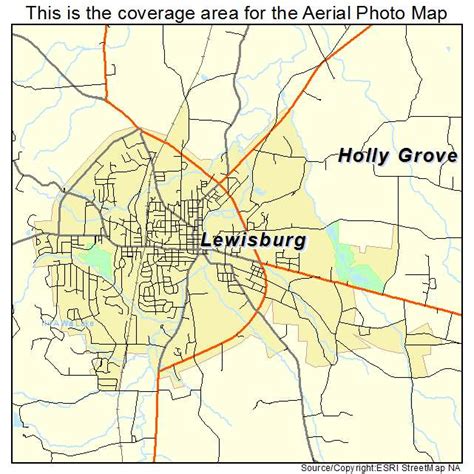 Aerial Photography Map of Lewisburg, TN Tennessee