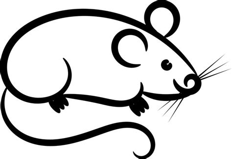 Clipart - mouse | Clip art, Clip art pictures, Black and white cartoon