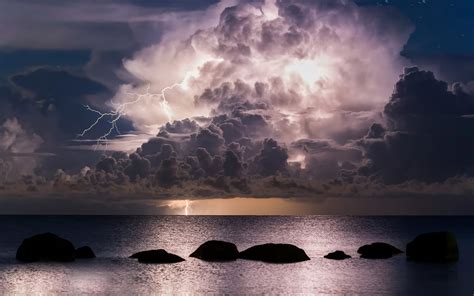 Storm Clouds over Ocean Wallpaper,HD Nature Wallpapers,4k Wallpapers ...