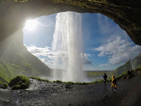 Behind Seljalandsfoss waterfall in Iceland : r/gopro