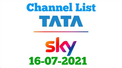 Tata Sky Channel List On 16-July-2021 – All Receiver Software