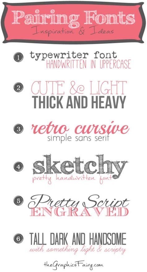 Favorite Font Pairings - The Graphics Fairy