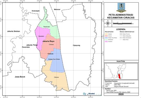 Peta Administrasi Kecamatan Ciracas, Kota Jakarta Timur ~ NeededThing