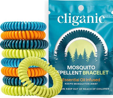 Buy Cliganic 10 Pack Mosquito Repellent Bracelets, DEET-Free Bands ...