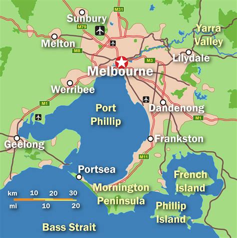 Melbourne Map - Australia