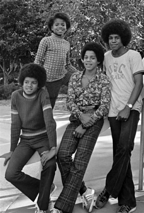 Michael, Randy, Marlon and Jermaine Jackson in Hayvenhurst (their home ...