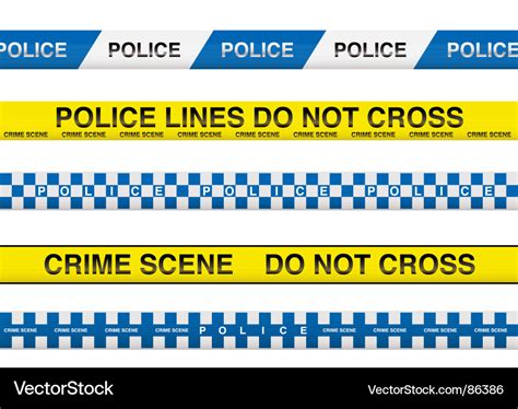 Police tape Royalty Free Vector Image - VectorStock