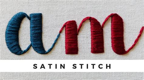 Satin Stitch Lettering Tutorial | Tutorial for beginners | Embroidery ...