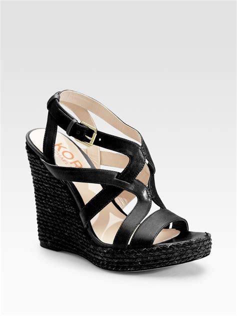 Wedge sandals black - gertysn