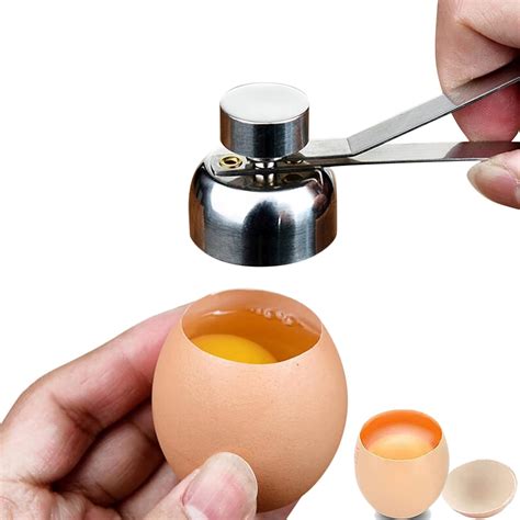 Amazon.com: Stainless Steel Egg Cracker Tool - Handheld Egg Cracker ...