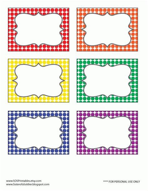 Cubby Labels Printable - Printable Word Searches