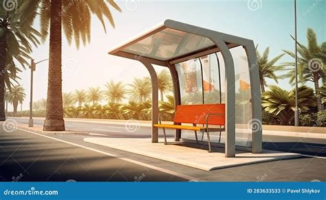 Bus Station Construction for Advertising or Promotional Content Located ...