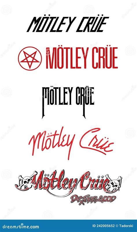 Set of Motley Crue logos. stock vector. Illustration of famous - 242005652