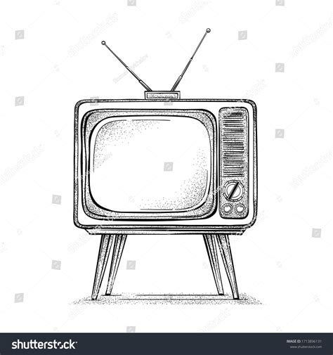 Vintage Television Illustration