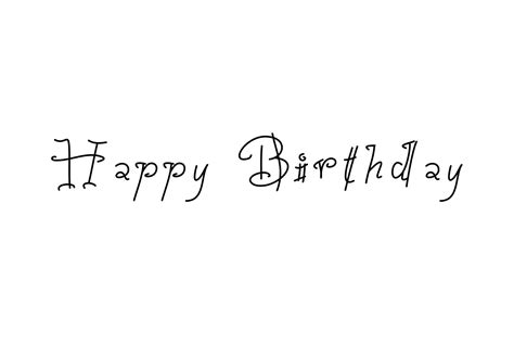 Happy Birthday Font Font by DigitalNomadPN · Creative Fabrica