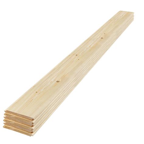 1 in. x 8 in. x 8 ft. Eased Edge Pine Shiplap Board (6-Pack)-276585 ...