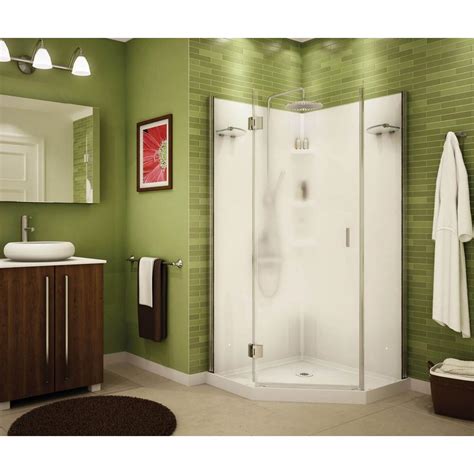 MAAX Papaya 36 in. x 36 in. x 72 in. Center Drain Corner Shower Kit in ...