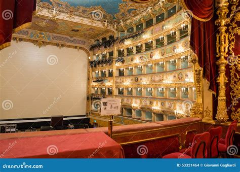 VENICE - APRIL 7, 2014: Interior of La Fenice Theatre. Teatro La ...