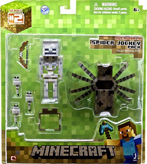 Minecraft Series 2 Spider Jockey Pack Action Figure Set Overworld ...