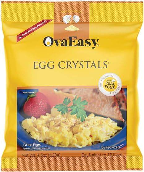 Amazon.com : OvaEasy Dehydrated Egg Crystals – 4.5oz. (128g) Bag ...