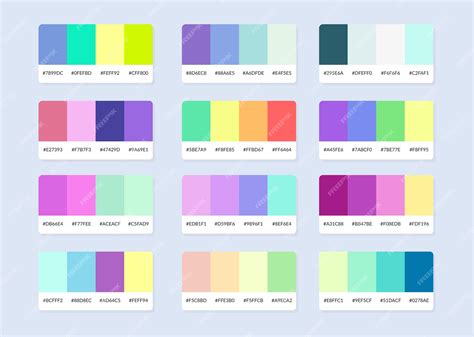 Premium Vector | Pantone colour palette catalog samples in rgb hex