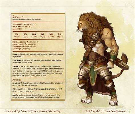 Leonin - Imgur Dungeons And Dragons Classes, Dungeons And Dragons ...