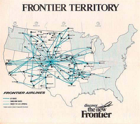 Frontier Airlines System Route Map