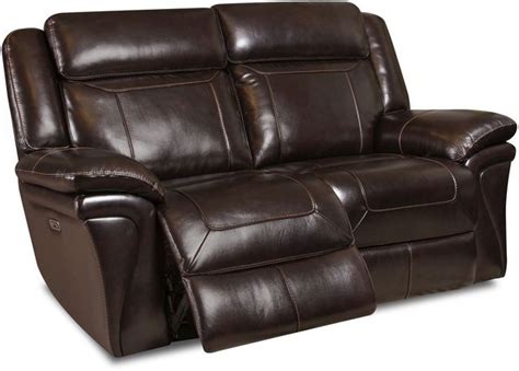 Corinthian Dark Brown Reclining Loveseat | Hubbard and Hoke Furniture