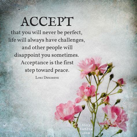 Acceptance is the first step toward peace | Acceptance quotes, Positive ...