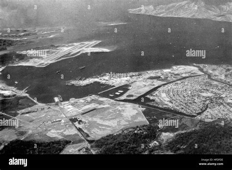 US Naval Base Subic Bay aerial c1969 Stock Photo - Alamy