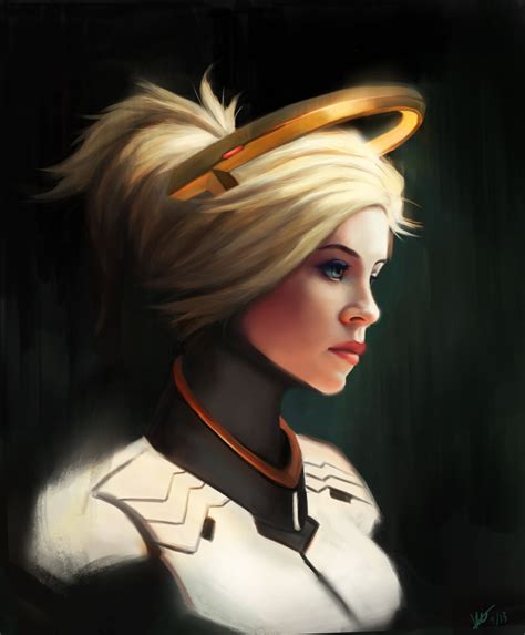 Karkeng Chan Jia Jyn - Overwatch Mercy FanArt , HEROES NEVER DIE :)