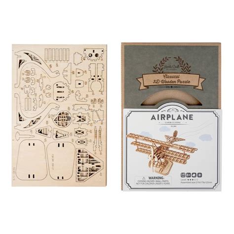 DIY 3D WOODEN PUZZLE, Airplane