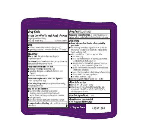 MiraLAX: Package Insert / Prescribing Information