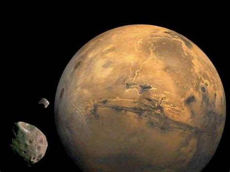 Mars Two Moons Phobos Deimos Martian Planet View Nasa Images