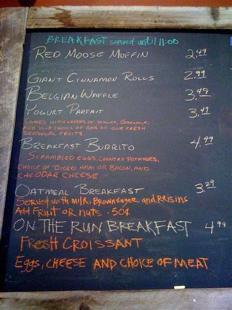 Red Moose Coffee Company Menu, Menu for Red Moose Coffee Company, Sugar ...