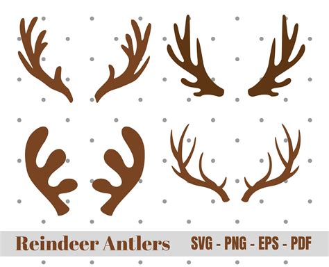 Reindeer Antlers SVG Deer Antlers Svg Christmas Svg Deer Svg - Etsy