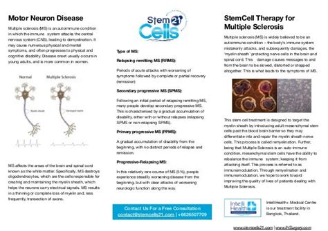 Multiple Sclerosis Stem Cell Therapy