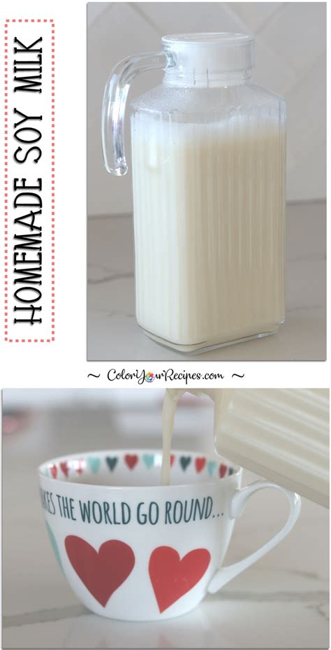 Easy Homemade Soy Milk • Color Your Recipes