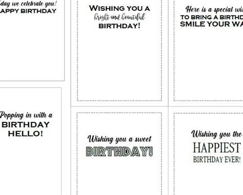 Janet's Cut-apart Birthday Card Inserts for her Party Time Projects