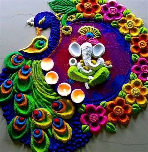 25+ Easy Rangoli Designs For Ganesh Chaturthi For Your Home | POPxo