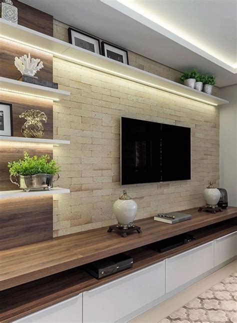 40 Cool TV Stand Dimension And Designs For Your Home | Modern tv room ...