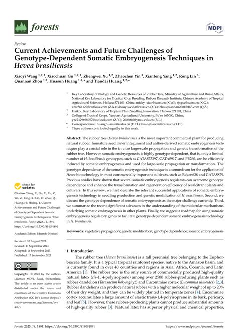 (PDF) Current Achievements and Future Challenges of Genotype-Dependent ...